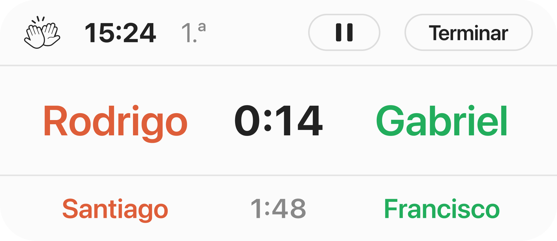 Live Activity da FairSub a mostrar a próxima substituição